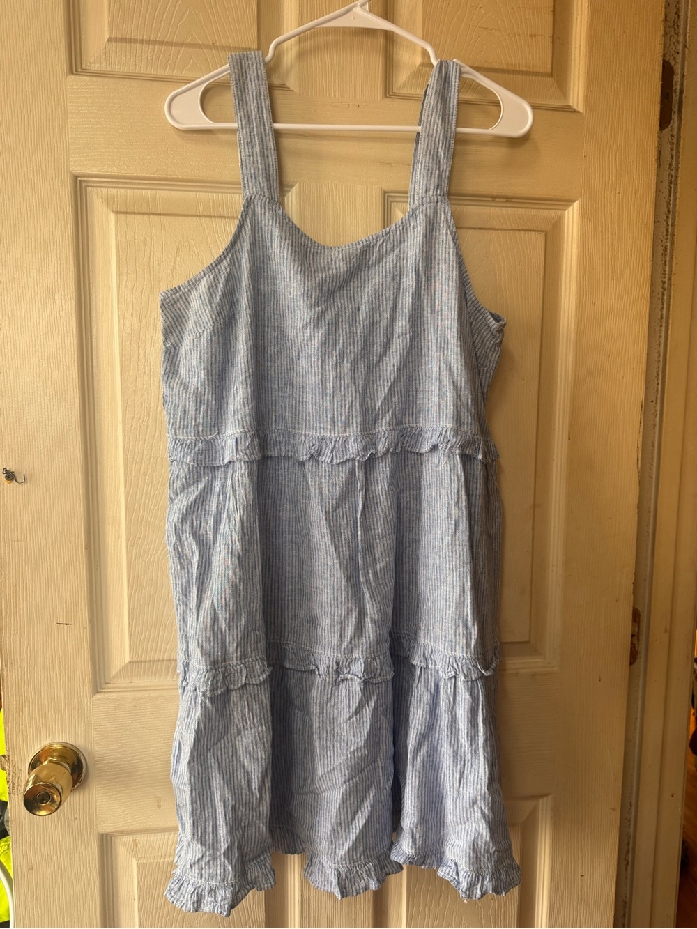 Costal blue and white stripe dress
